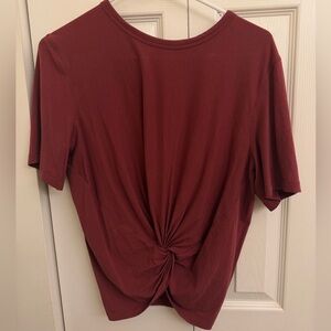 lululemon athletica Twist-Front Short Sleeve Top - Wine